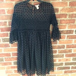 Black tulle & velvet dress 👗